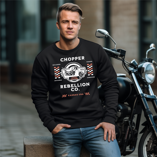 Chopper Rebellion Co. Builders, Riders, Cycle Culture M BLK Sweatshirt