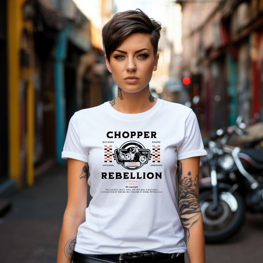 Chopper Rebellion Co. Zen of Motorcycles W Wh Tee