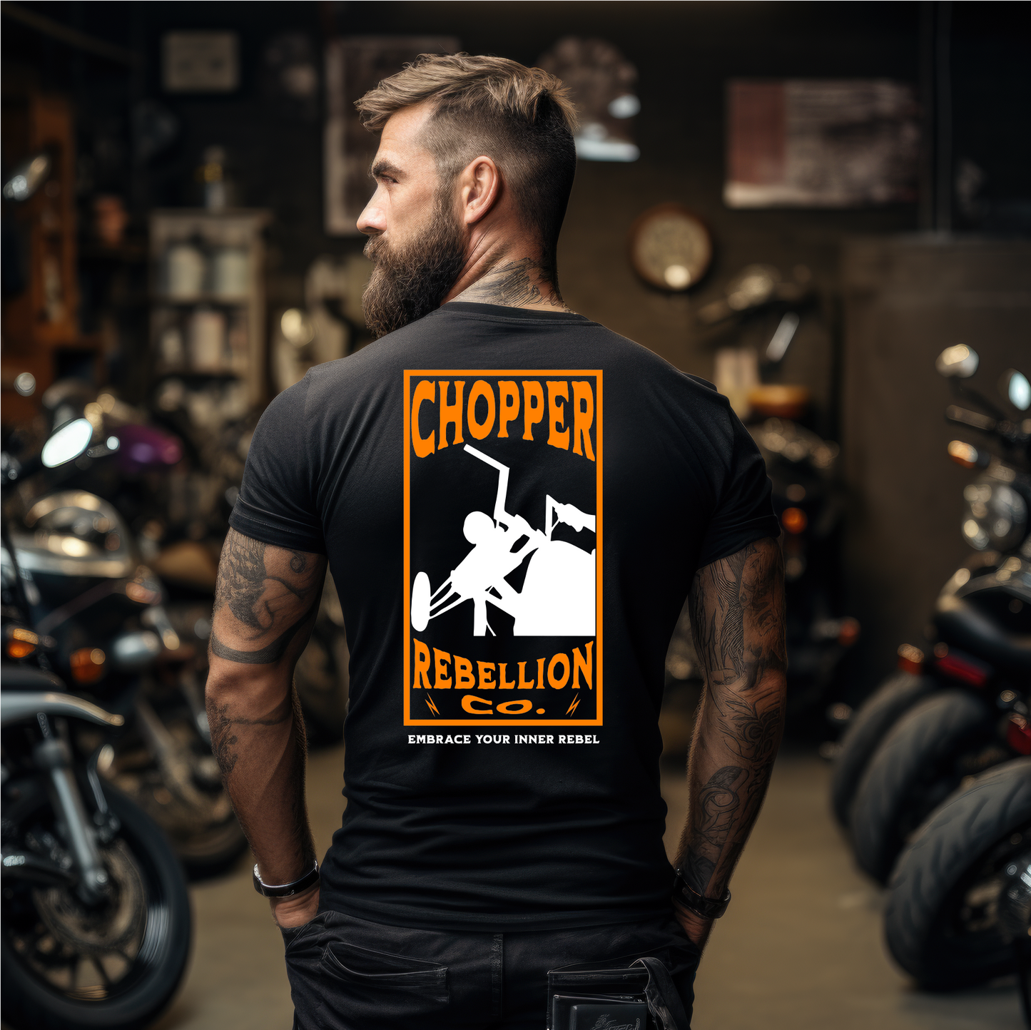 Chopper Rebellion Co - Embrace Your Inner Rebel M Blk Tee B/F