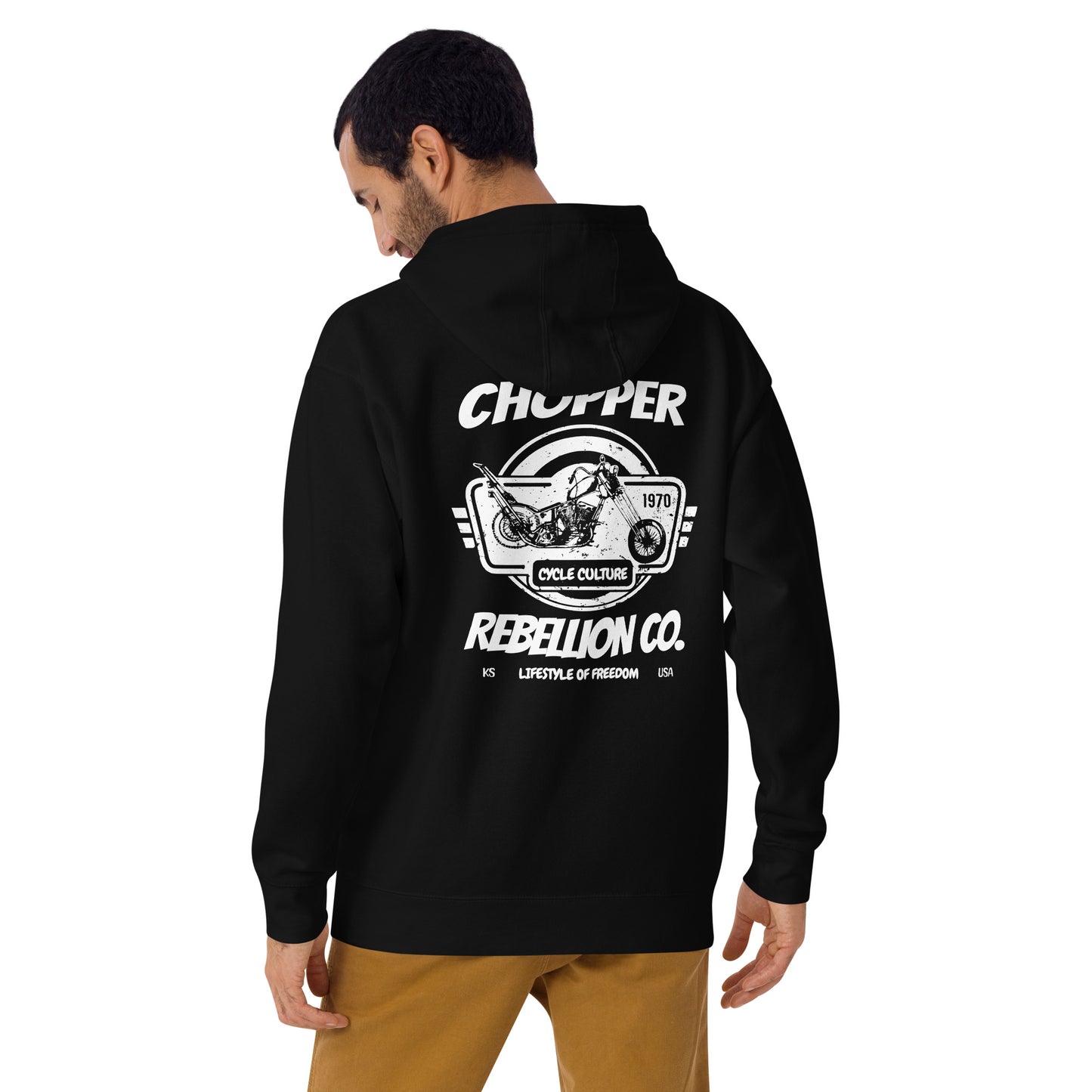 Chopper Rebellion Co. Lifestyle of Freedom M BLK Hoodie B/F