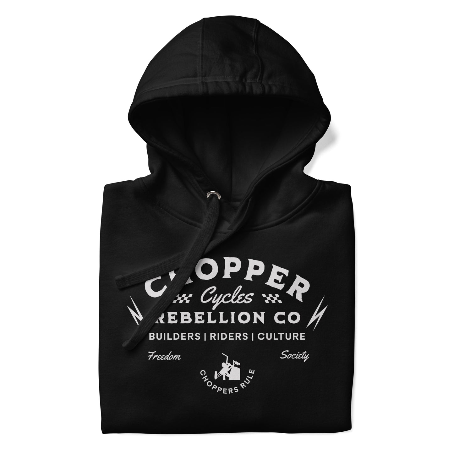 Chopper Rebellion Co. Cycles - Freedom Society W BLK Hoodies