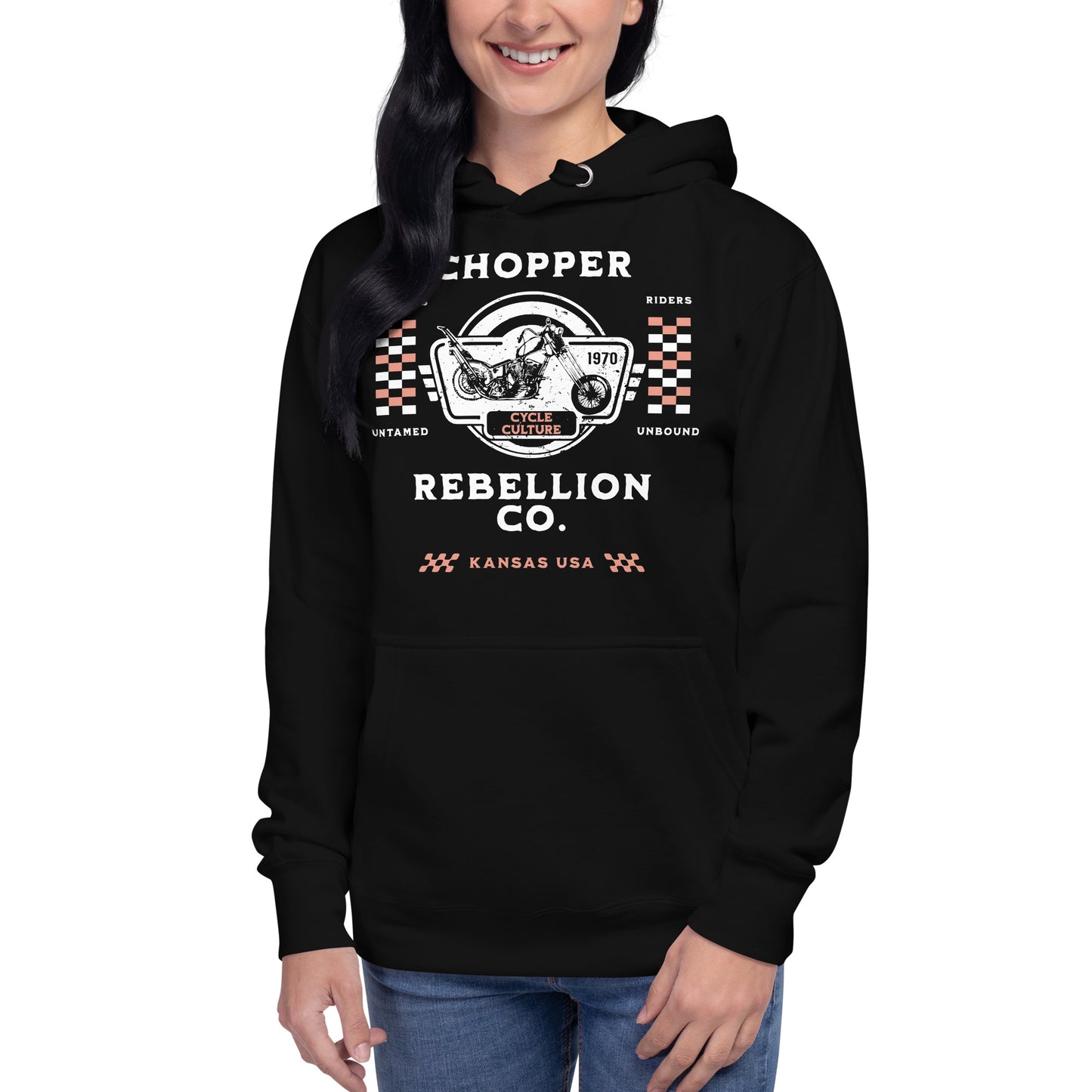 Chopper Rebellion Co. Represents Builders - Riders - Culture W BLK Hoodie