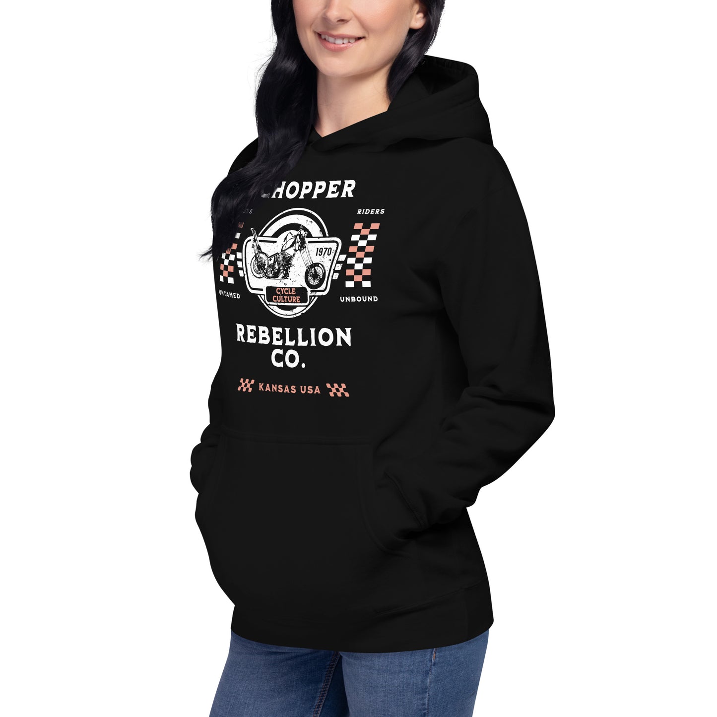 Chopper Rebellion Co. Represents Builders - Riders - Culture W BLK Hoodie