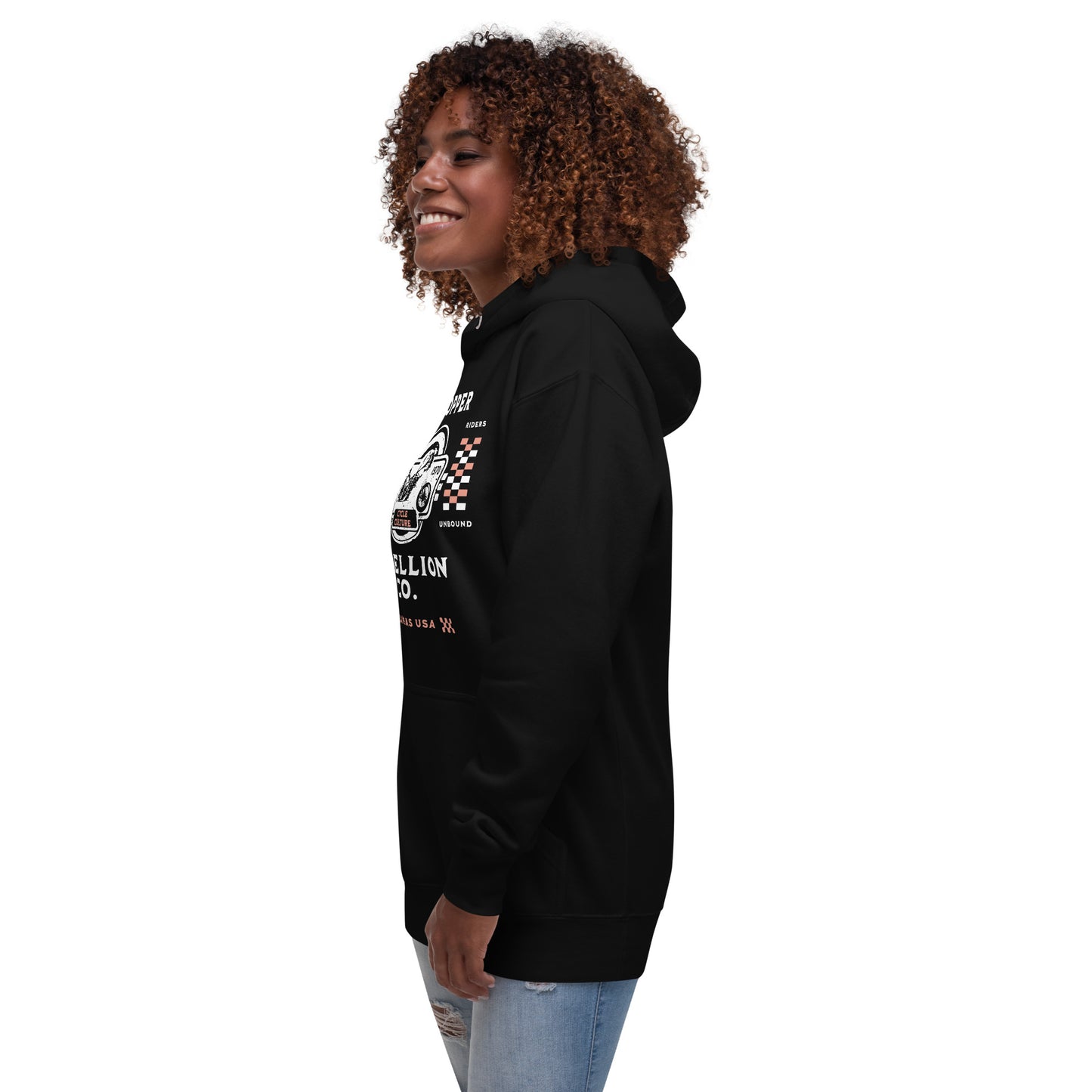 Chopper Rebellion Co. Represents Builders - Riders - Culture W BLK Hoodie