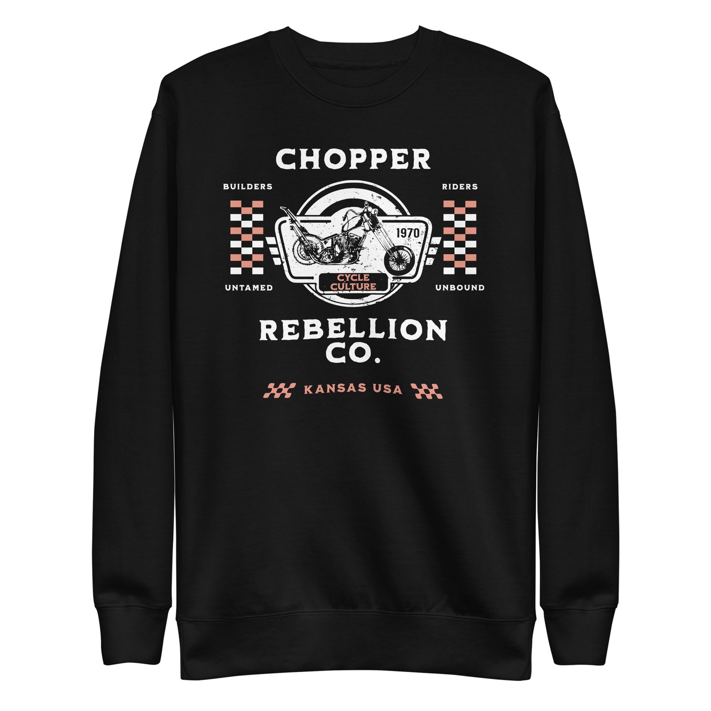 Chopper Rebellion Co. Builders, Riders, Cycle Culture M BLK Sweatshirt