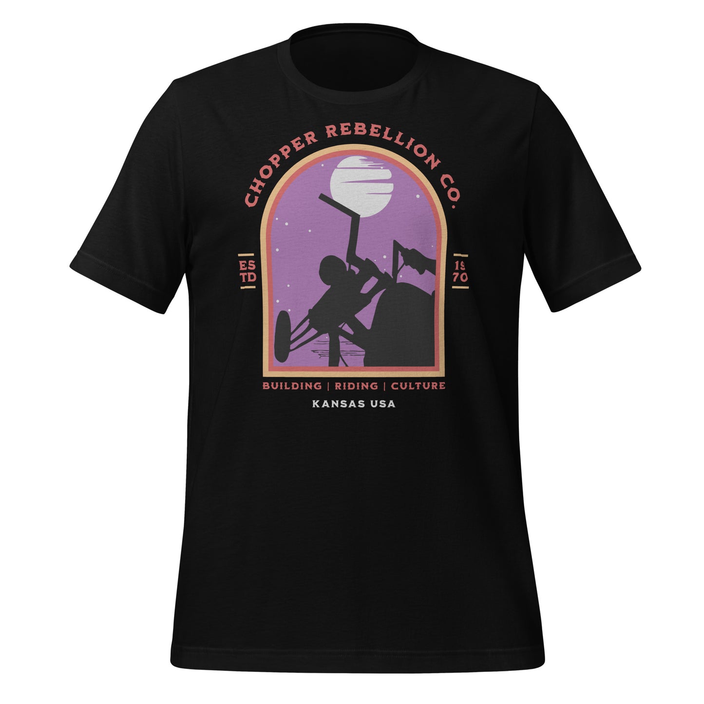 Chopper Rebellion Co. Moonlight Rider Witchy F BLK Tee