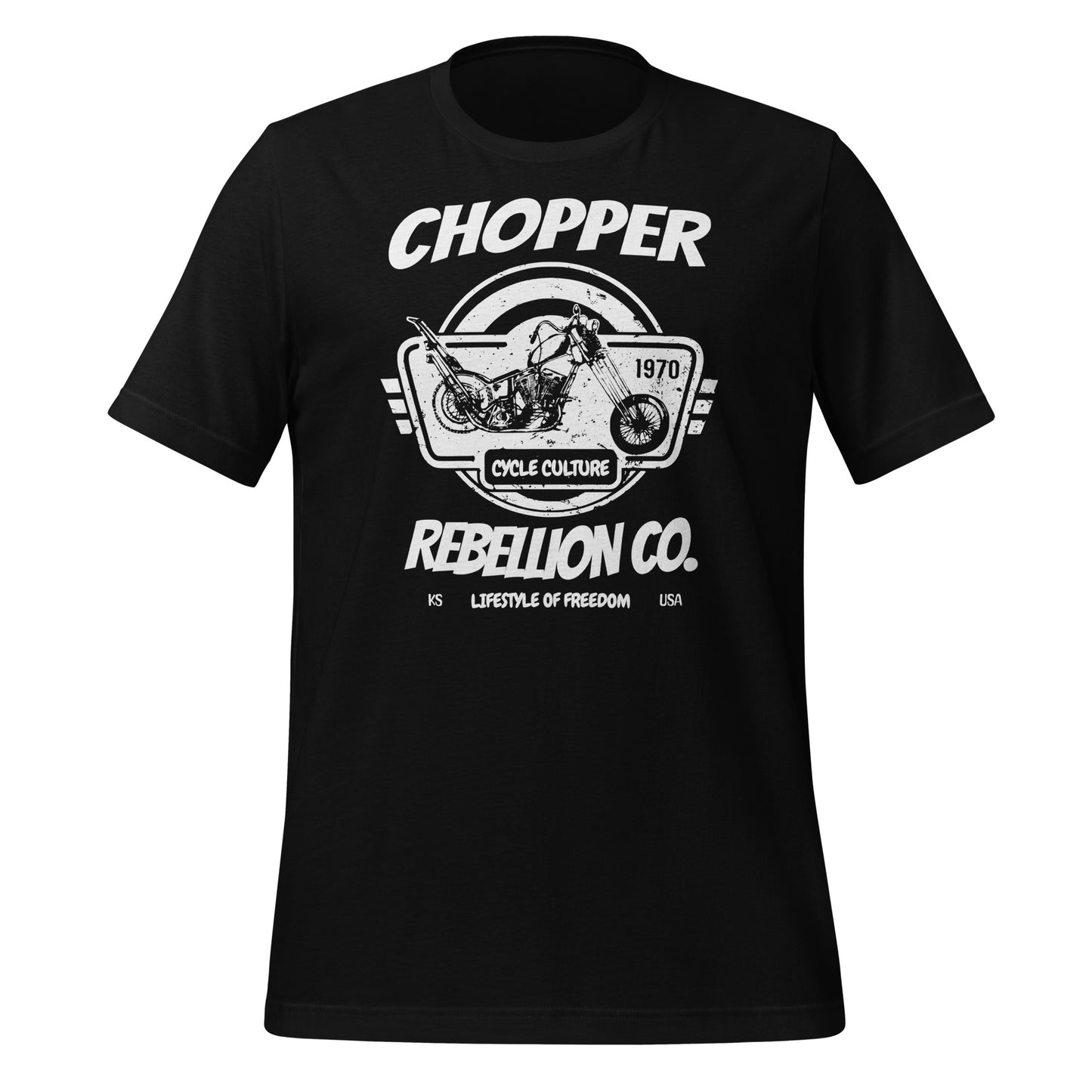 Chopper Rebellion Co. Lifestyle of Freedom M BLK TEE