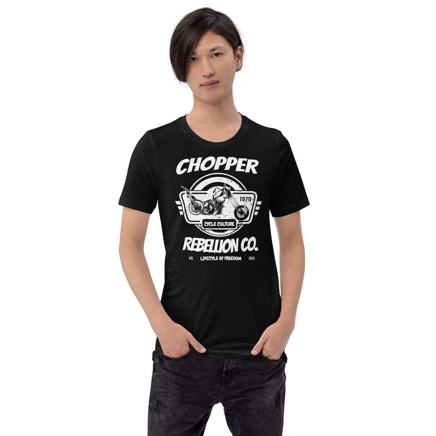 Chopper Rebellion Co. Lifestyle of Freedom M BLK TEE