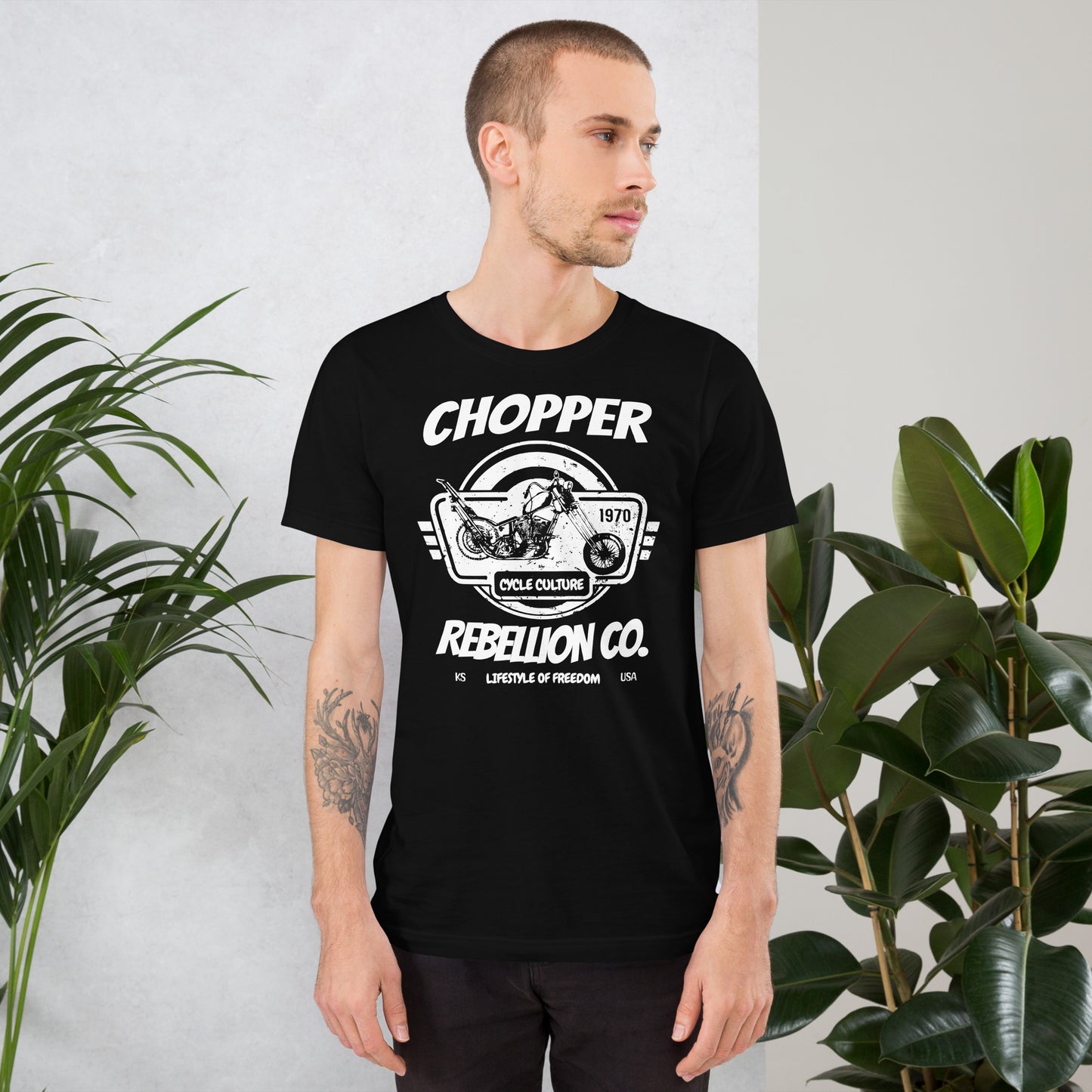 Chopper Rebellion Co. Lifestyle of Freedom M BLK TEE