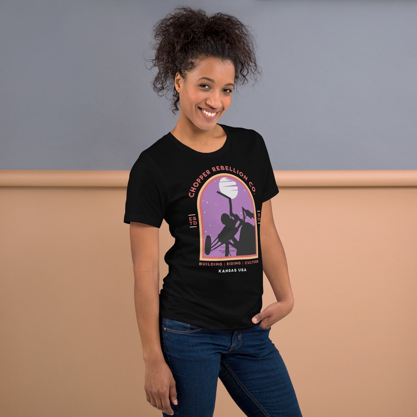 Chopper Rebellion Co. Moonlight Rider Witchy F BLK Tee