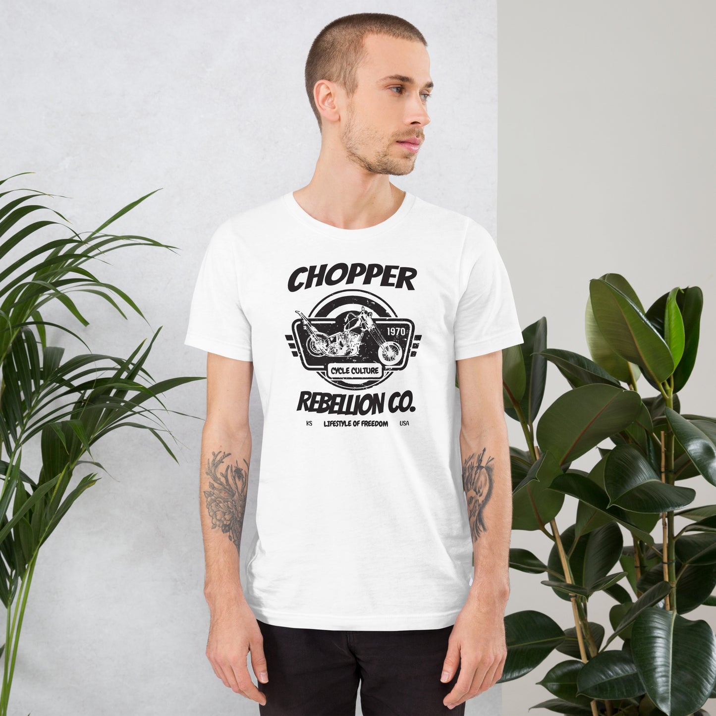 Chopper Rebellion Co. Lifestyle of Freedom M Wh TEE