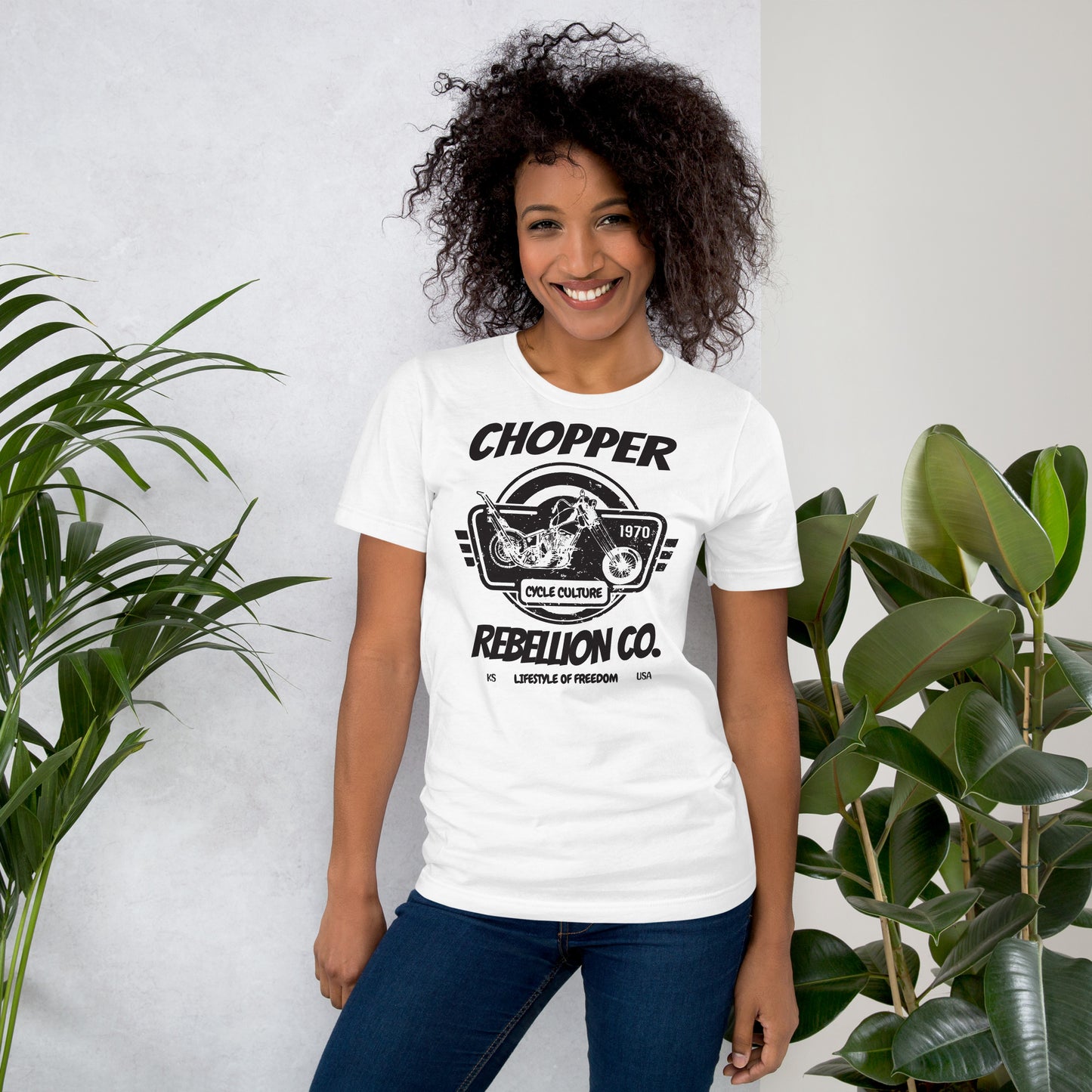 Chopper Rebellion Co. Lifestyle of Freedom W WH TEE