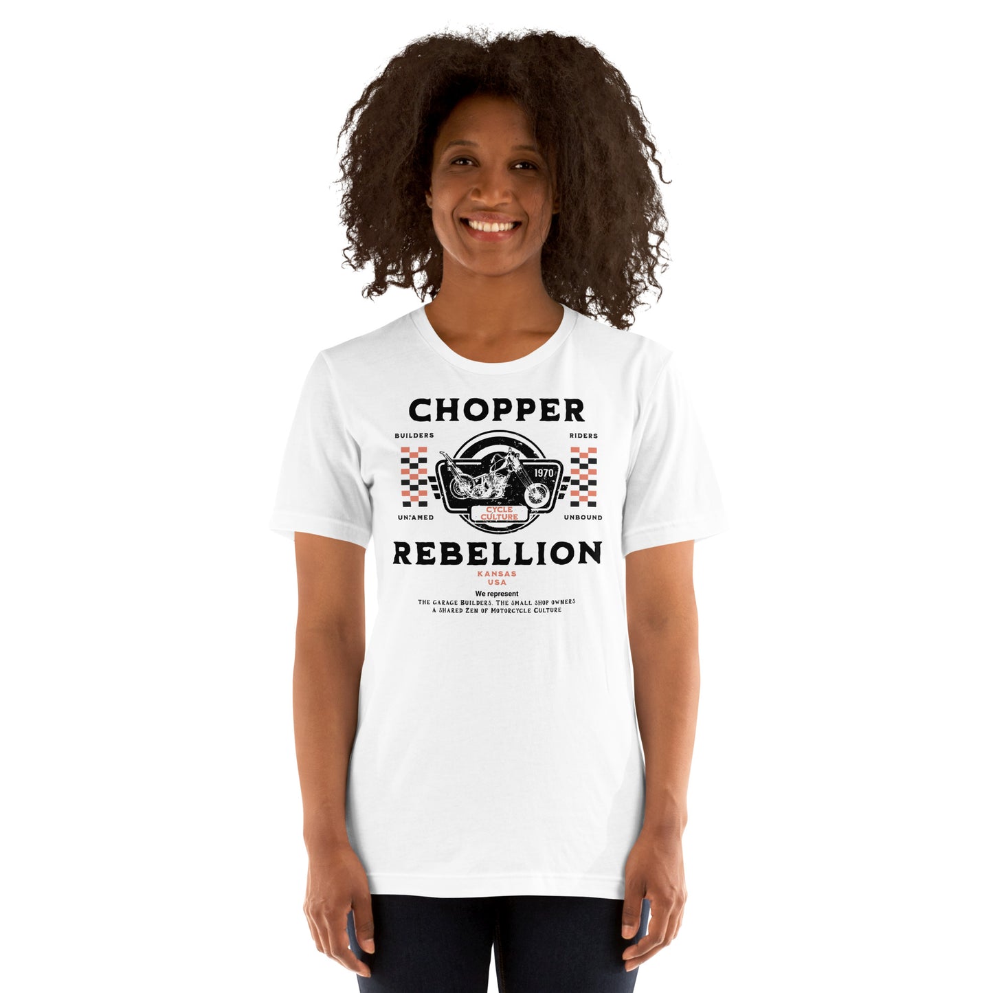 Chopper Rebellion Co. Zen of Motorcycles W Wh Tee