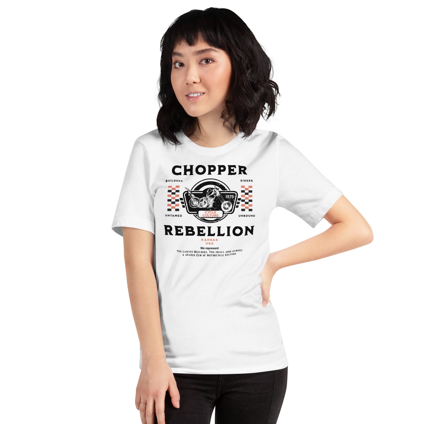 Chopper Rebellion Co. Zen of Motorcycles W Wh Tee