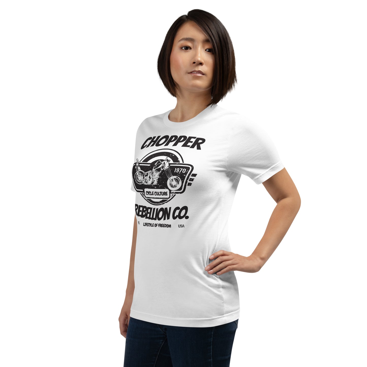 Chopper Rebellion Co. Lifestyle of Freedom W WH TEE