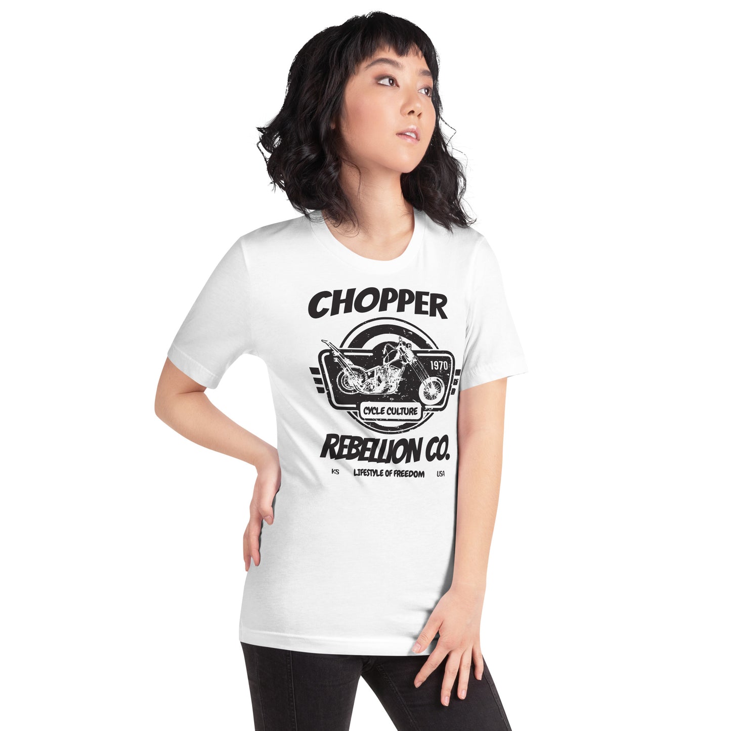 Chopper Rebellion Co. Lifestyle of Freedom W WH TEE