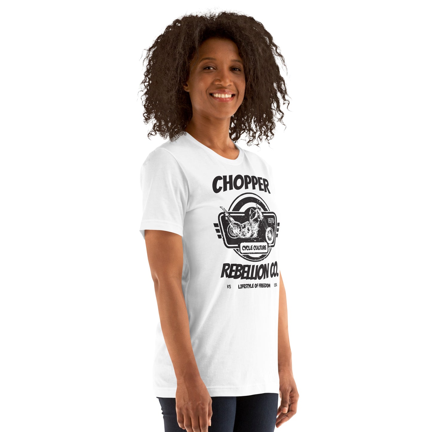 Chopper Rebellion Co. Lifestyle of Freedom W WH TEE