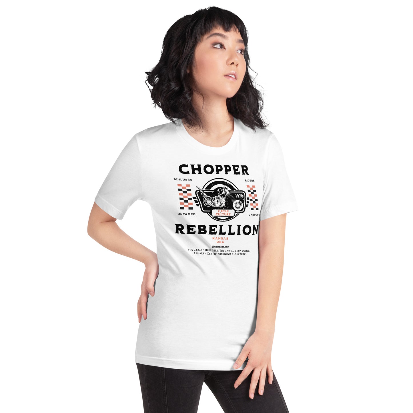 Chopper Rebellion Co. Zen of Motorcycles W Wh Tee